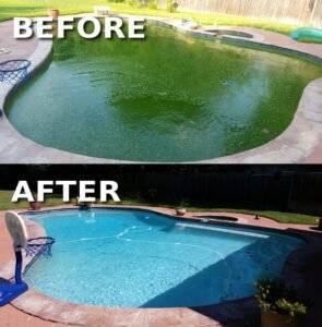 before and after pool image