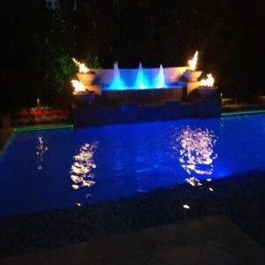 Pool with light fountain